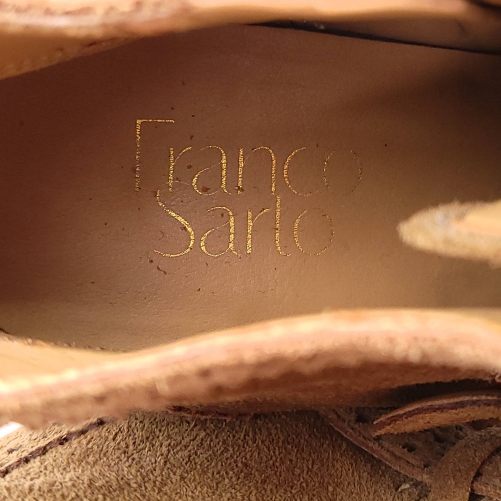 Franco Sarto Arielle Wedge Booties Suede Leather 9.5 - Picture 7 of 10